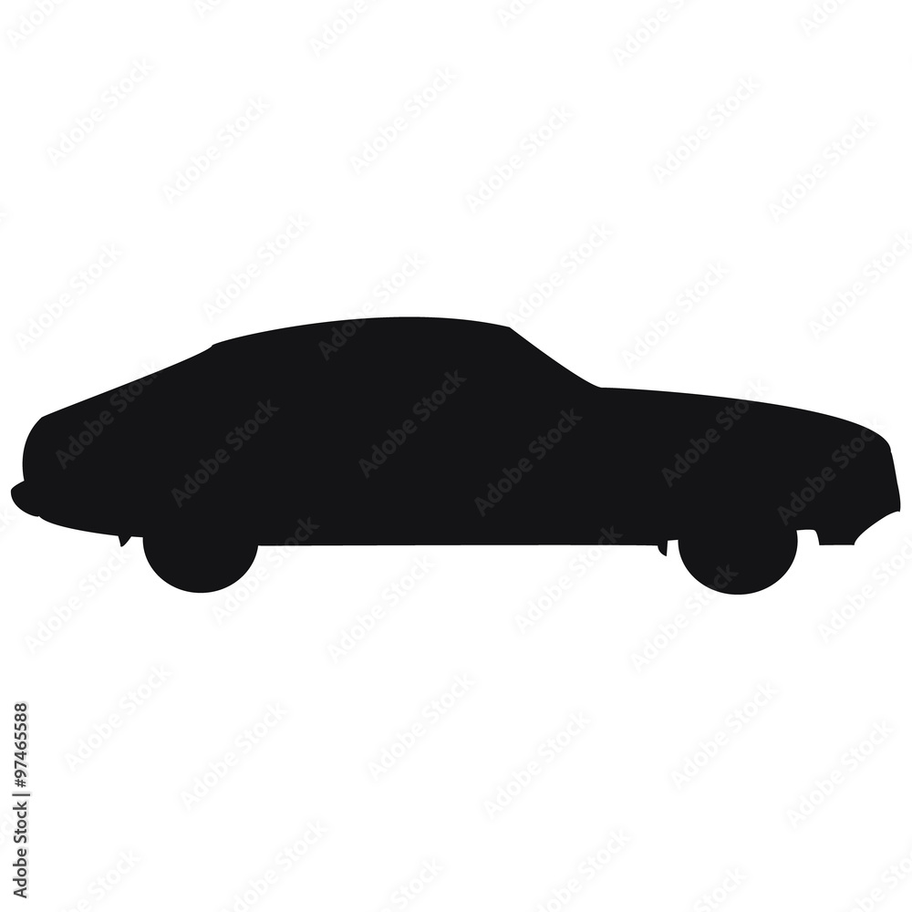 Silhouette of car on a white background Silhouette of car on a white background