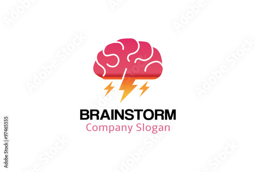 Brain Storm Design Illustration