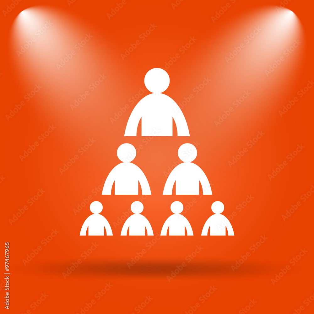 Organizational chart with people icon Organizational chart with people icon