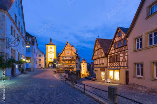 Rothenburg ob der Tauber  picturesque medieval city in Germany  famous UNESCO world culture heritage site  popular travel destination