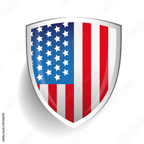 America flag USA shield