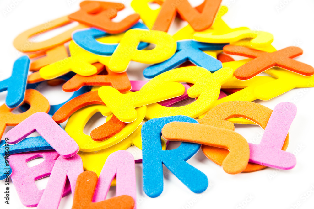  bunte Buchstaben Stock Photo 