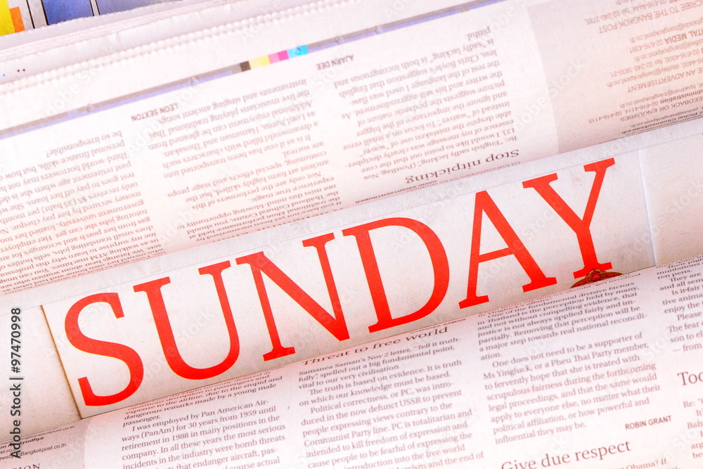 Fototapeta premium Headline/Close-up of a newspaper headline.