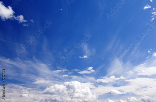 Summer sky with white clouds