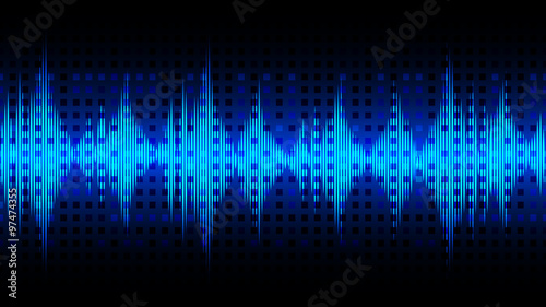 technology concept with abstract background of wave and information transference