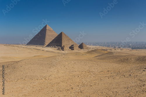 Egypt. Cairo - Giza. General view of pyramids