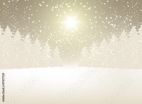 Glow light land scap background