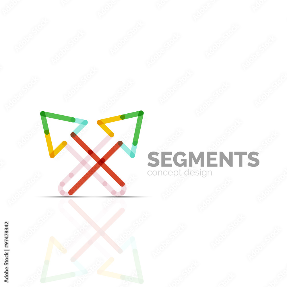 Arrow icon vector logo. Company branding element Arrow icon vector logo. Company branding element