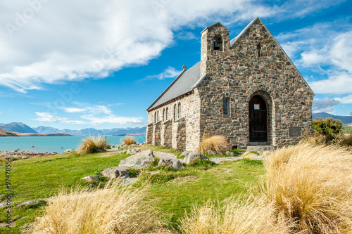Church of the Good Shepherd, Lake Tekapo, New Zealand is a popular wedding church photo