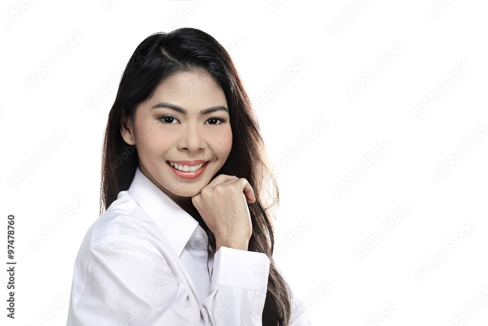 Beautiful face of young adult woman with clean fresh skin Beautiful face of young adult woman with clean fresh skin