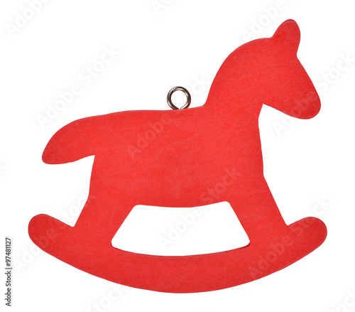 Red Christmas horse