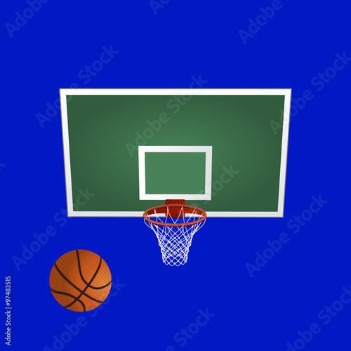 basketball backboard, basketball basket, basketball hoop. Vector illustration.