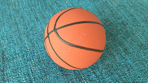 The basketball on blue ground © beatzboyz21