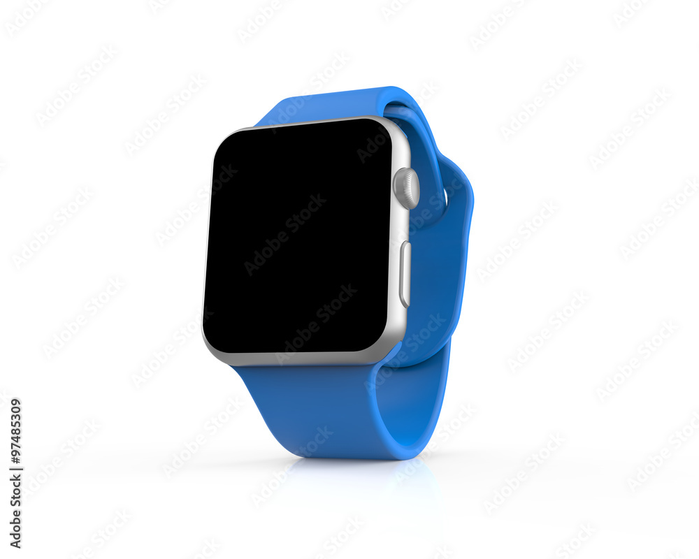 Blue generic smart watch Stock Illustration | Adobe Stock