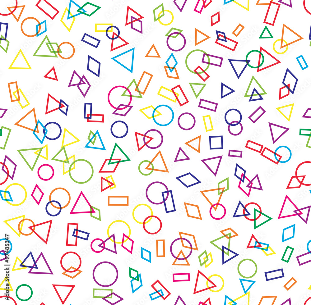 Abstract geometric seamless background pattern with colorful out Abstract geometric seamless background pattern with colorful out