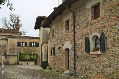 Fototapeta Naklejka Na Ścianę i Meble -  Ancient houses of the Strassoldo's castle, Friuli, Italy
