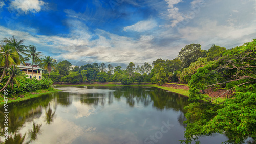 The river surrounding Angkor Wat.
