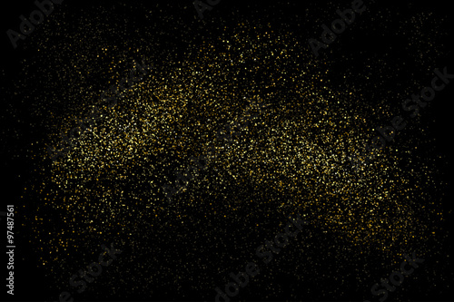 Vector gold glittering sparkle stardust background