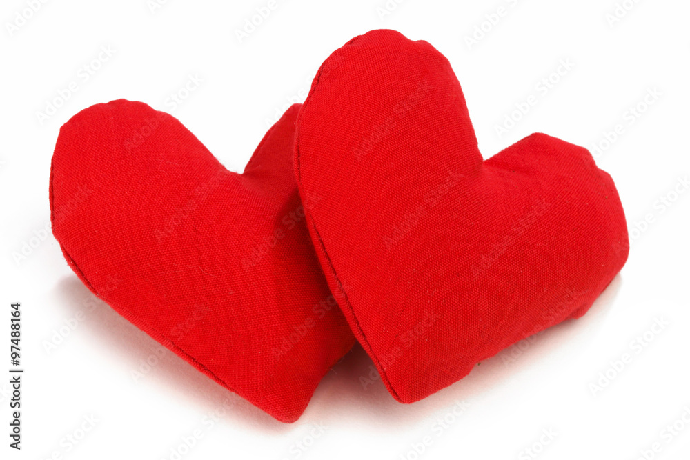 Obraz premium Red textile hearts