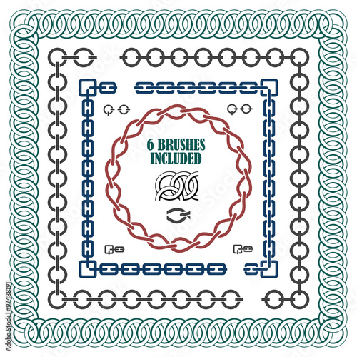 Chain Abstract Ornament - Seamless Background Vector