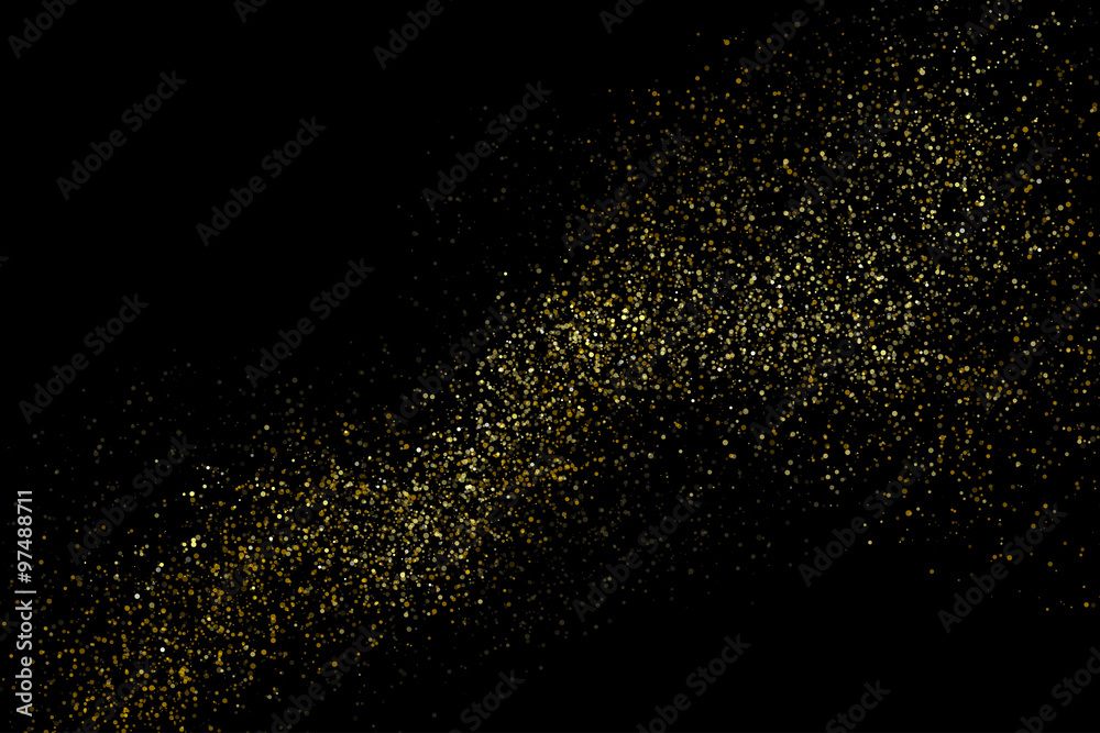 Vector gold glittering sparkle stardust background - obrazy, fototapety, plakaty 