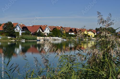 Austria, settlement on lake
