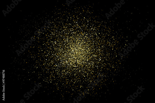 Vector gold glittering sparkle stardust background