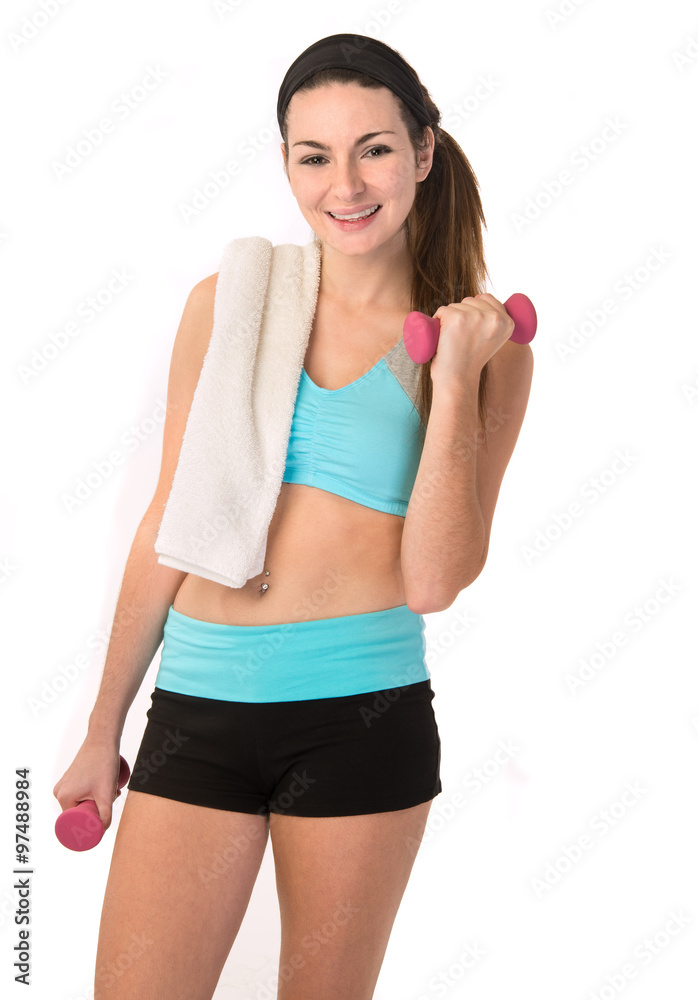 Girl with Fitness Gear Girl with Fitness Gear