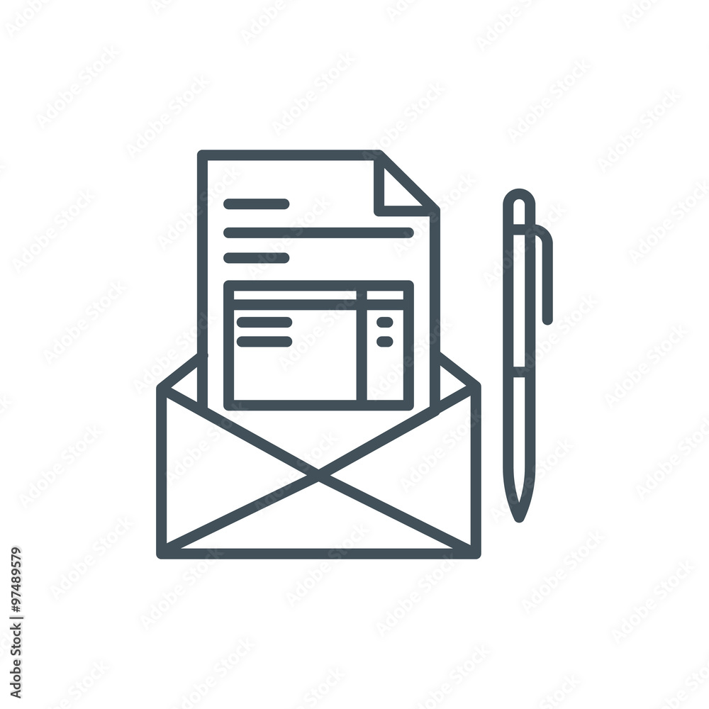 Invoice, email receipt icon