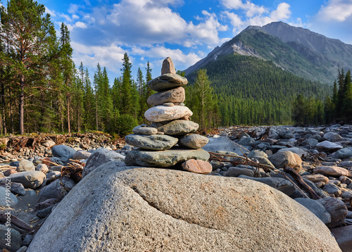 Cairn. Pyramid of stones