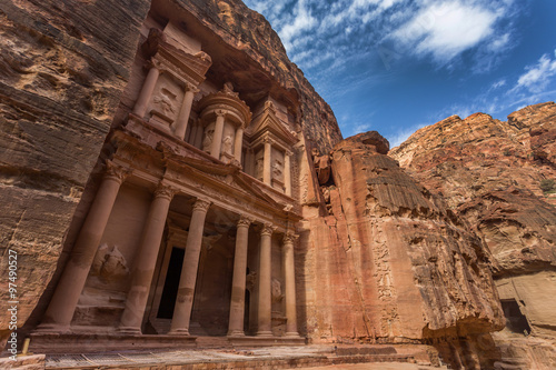 Ancient temple in Petra  Jordan