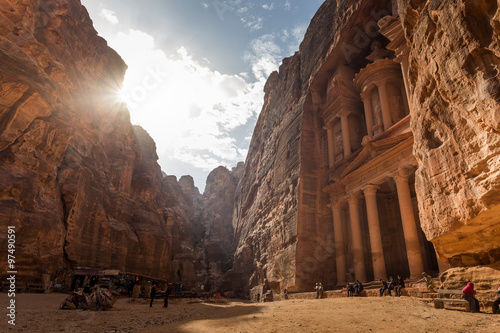 Obraz na płótnie Ancient temple in Petra, Jordan w salonie