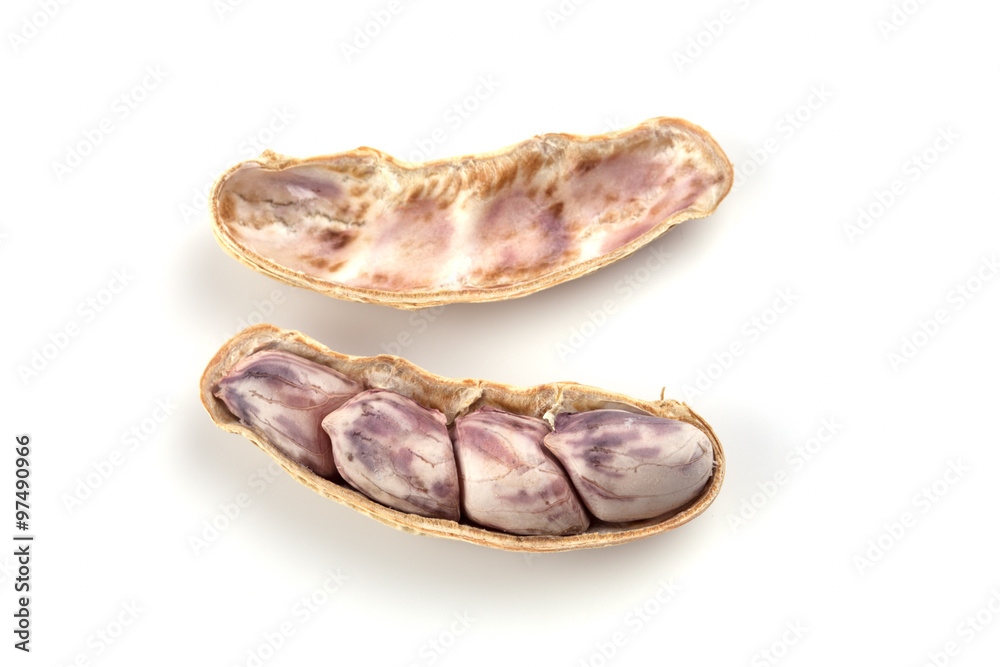 Boiled peanut on the white background Boiled peanut on the white background