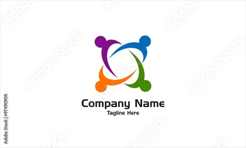 Connect People Group Logo Vector
