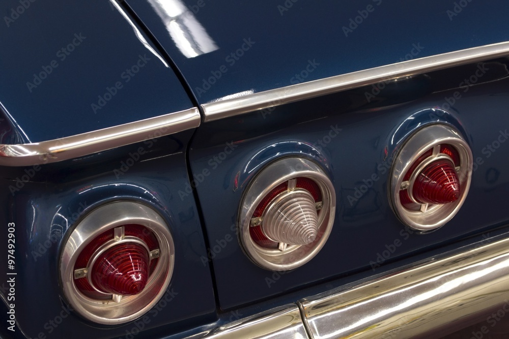 Classic blue car rear lights