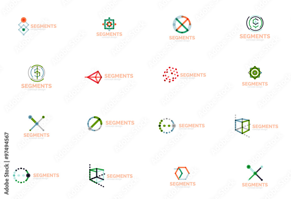 Abstract line logo collection Abstract line logo collection