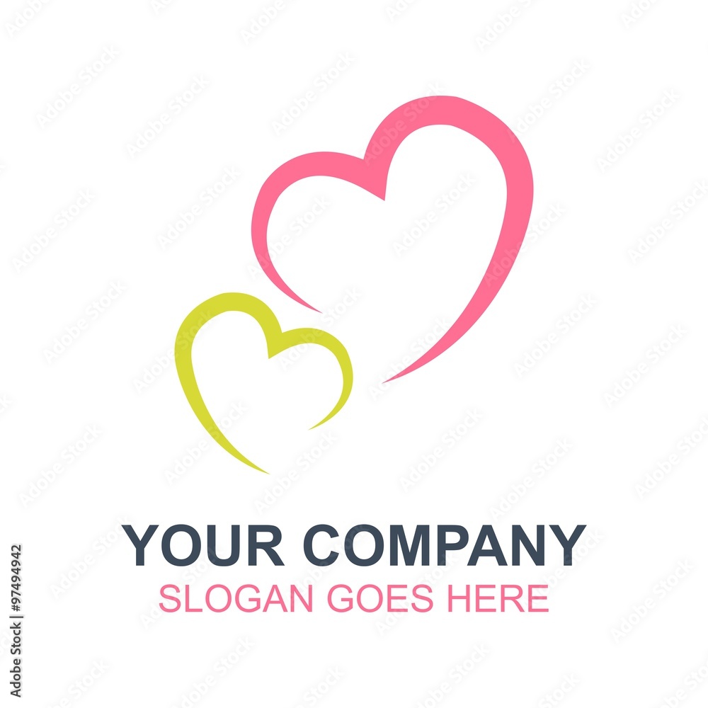 Hearts Love Vector Icon Logo