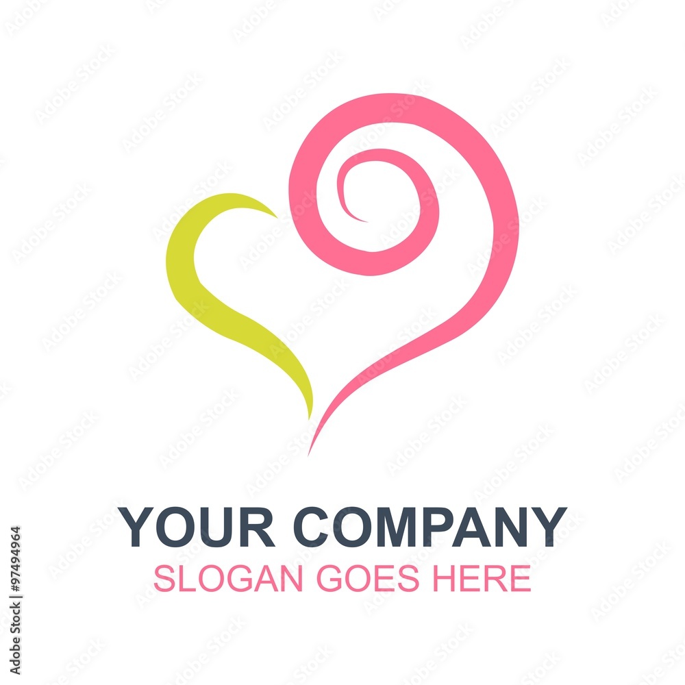 Hearts Love Vector Icon Logo