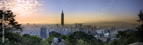 Taipei, Taiwan city skyline at twilight. © nicholashan