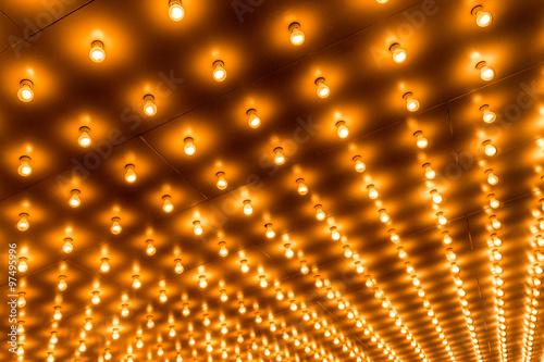 Theater Marquee Lights in Rows