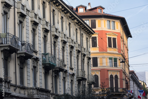 Milan  Italy   old residential building