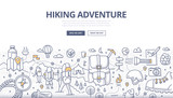 Hiking Adventure Doodle Concept