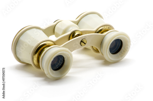 Theater white binoculars back