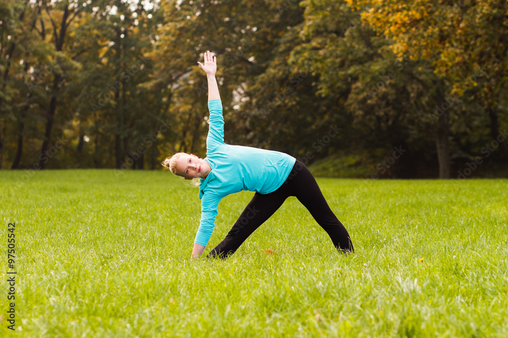 Yoga-Trikonasana right/Right triangle pose Yoga-Trikonasana right/Right triangle pose