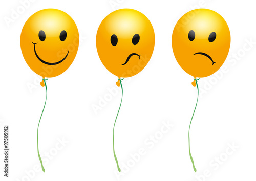 Luftballons mit Smiley Gesichter