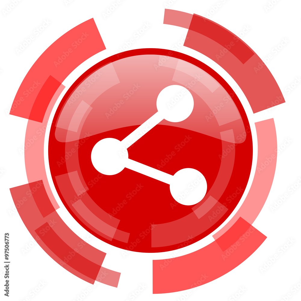 share red glossy web icon