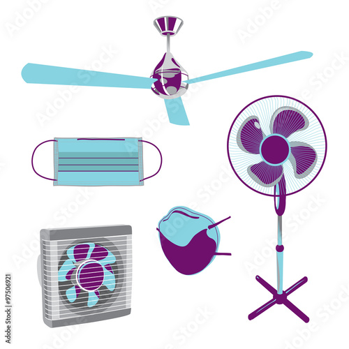 For breathe: ventilator & medicals mask.  Prevention of infections transmitted by airborne droplets