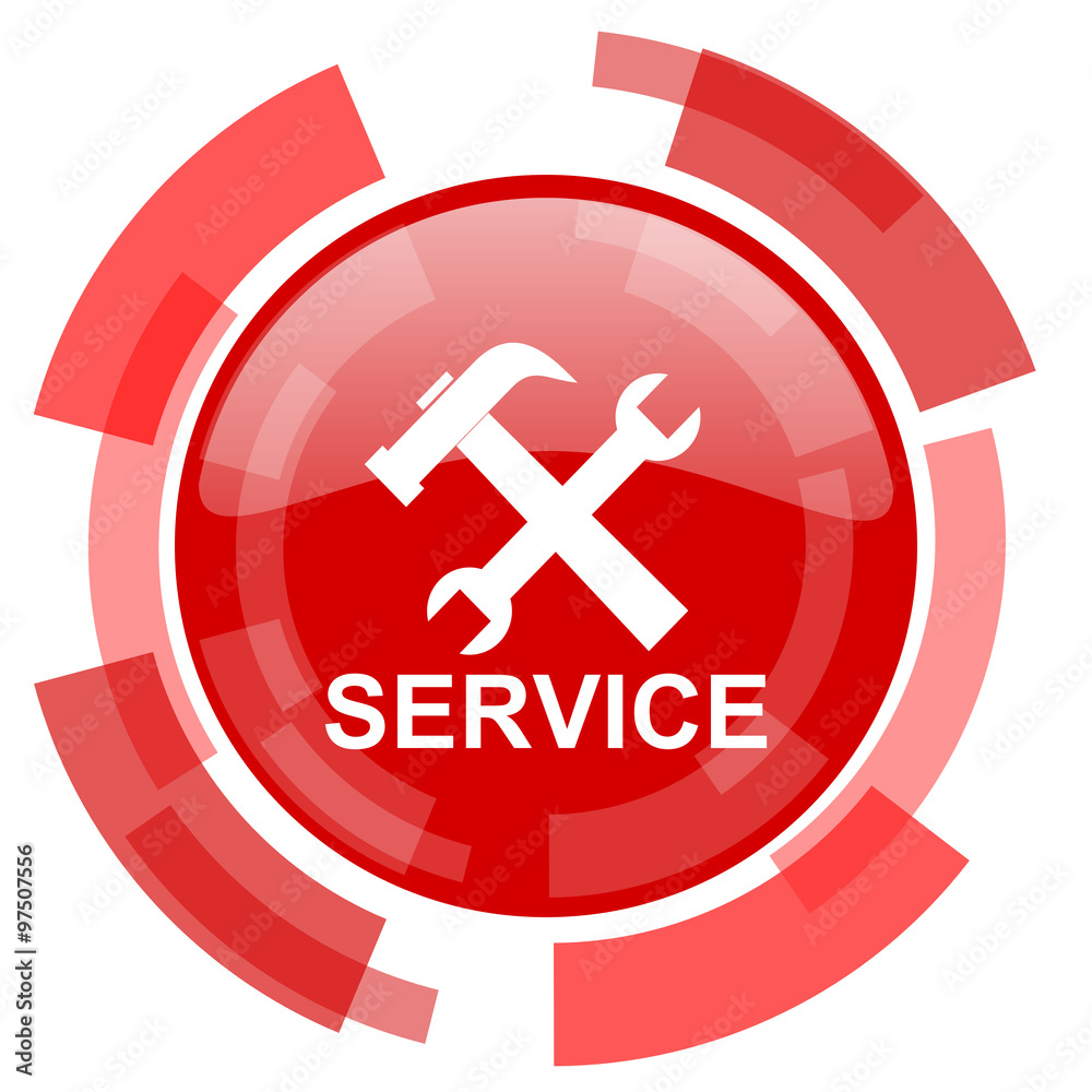 service red glossy web icon service red glossy web icon