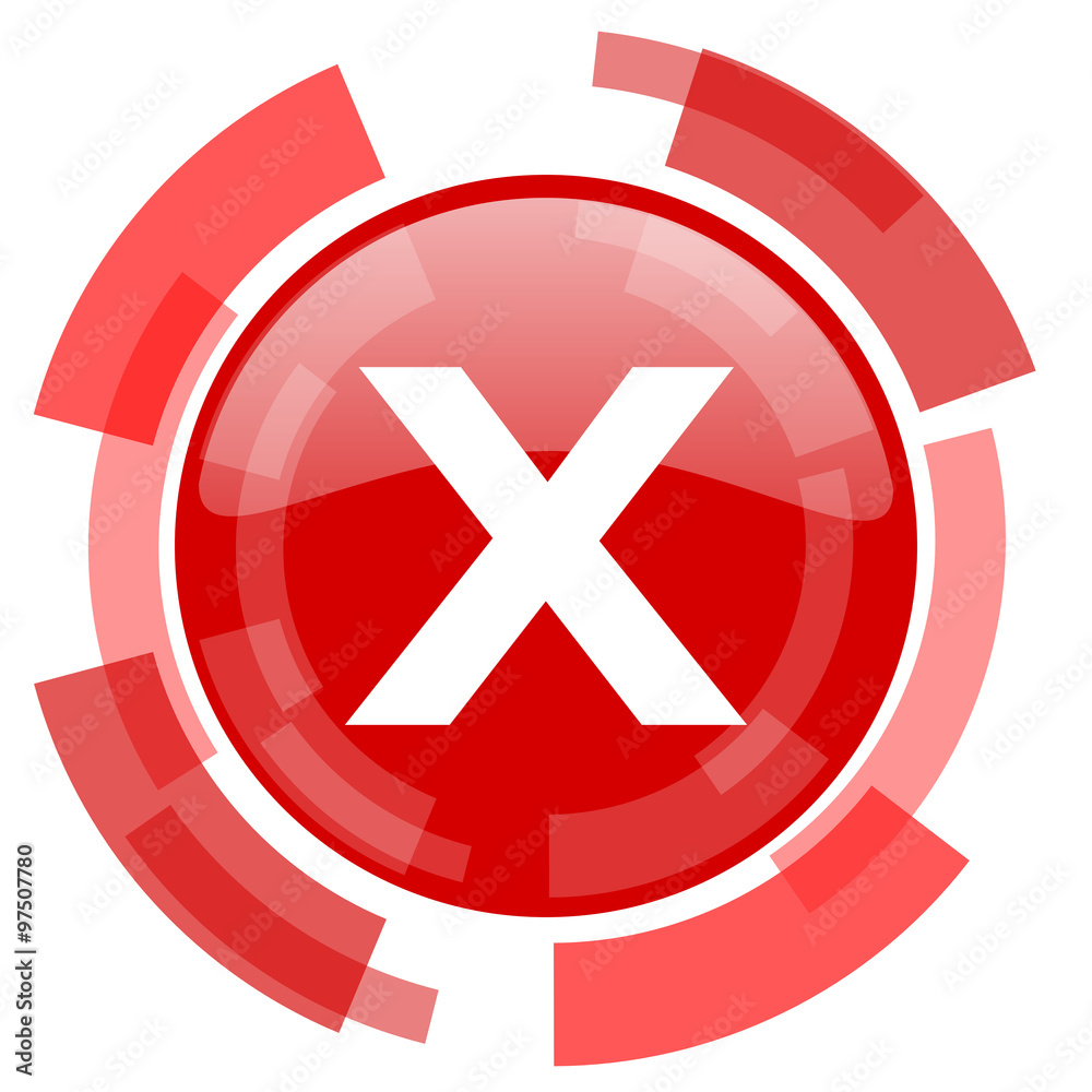 Obraz premium cancel red glossy web icon