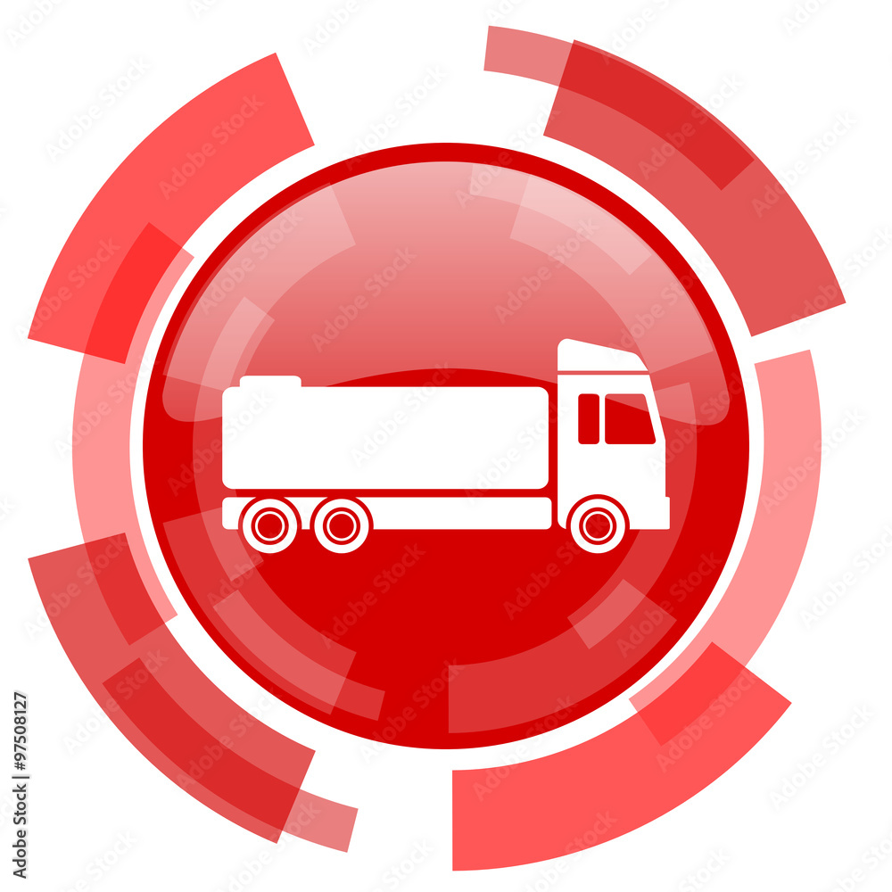 truck red glossy web icon truck red glossy web icon